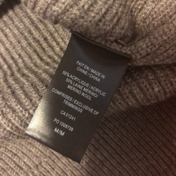 Light brown merino wool V-neck ribbed grandpa chic vest NWT - Picture 4 of 5